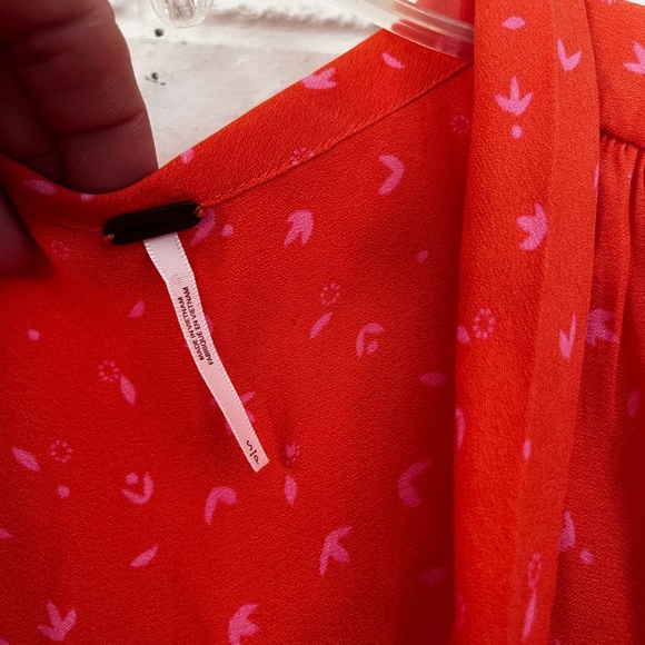 Free People Sleeveless Printed Tie-Front Blouse Size S - Picture 4 of 4